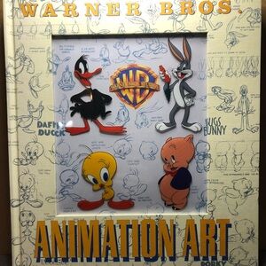 Warner Bros Animation Art with Classic Characters in Black, White, and Yellow